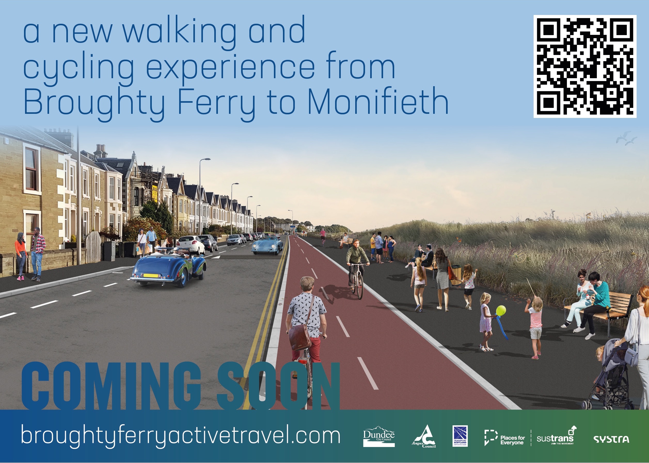 Artist impression of new Broughty Ferry to Monifieth walkway and cyclepath